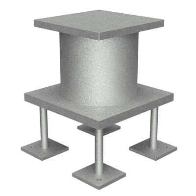 Pro-Bel davit base cast in place for davit arm