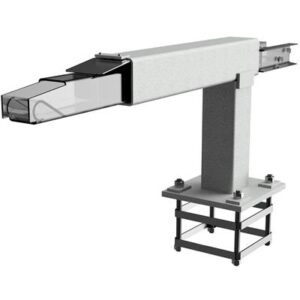 Cast-In-Cage horizontal rigging sleeve with a single post, meant for window washing and fall protection solutions