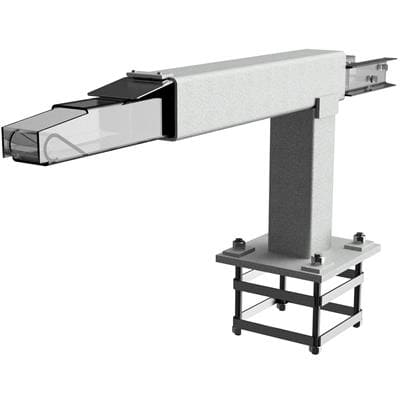 Cast-In-Cage horizontal rigging sleeve with a single post, meant for window washing and fall protection solutions