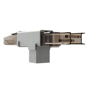 Single post welded horizontal rigging sleeve on a white background, meant for fall protection solutions