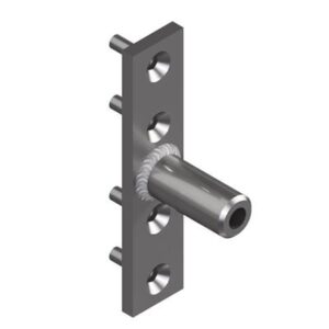 Bolt-to-mullion rectangle intermittent stabilization anchor