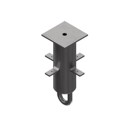 1 piece fully embedded roof anchor for soffits