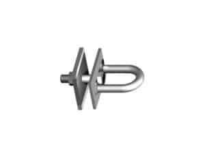 A roof wall anchor with bolt-through existing steel base