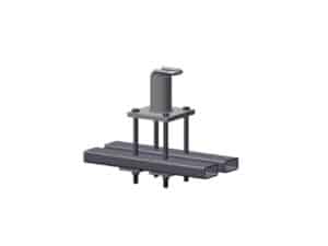 Horizontal flat U-bar recessed roof anchor with four reinforcing studs