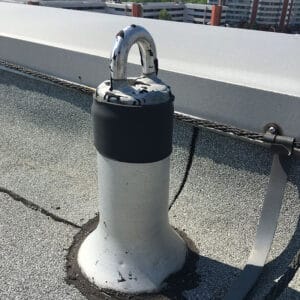 image of an installed roof anchor